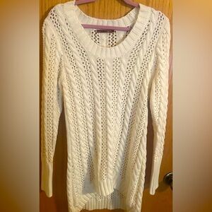 Belldini women’s ivory cotton cable knit‎ sweater